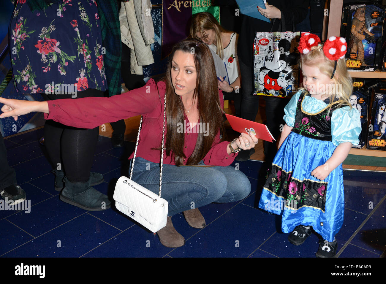 London, UK. 4th November, 2014. Michelle Heaton and daughter attends