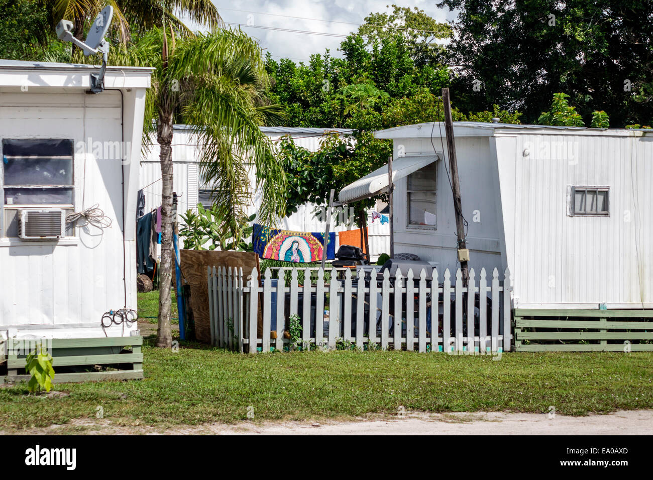 Indiantown Florida,trailer park,visitors travel traveling tour tourist tourism landmark landmarks culture cultural,vacation group people person scene Stock Photo