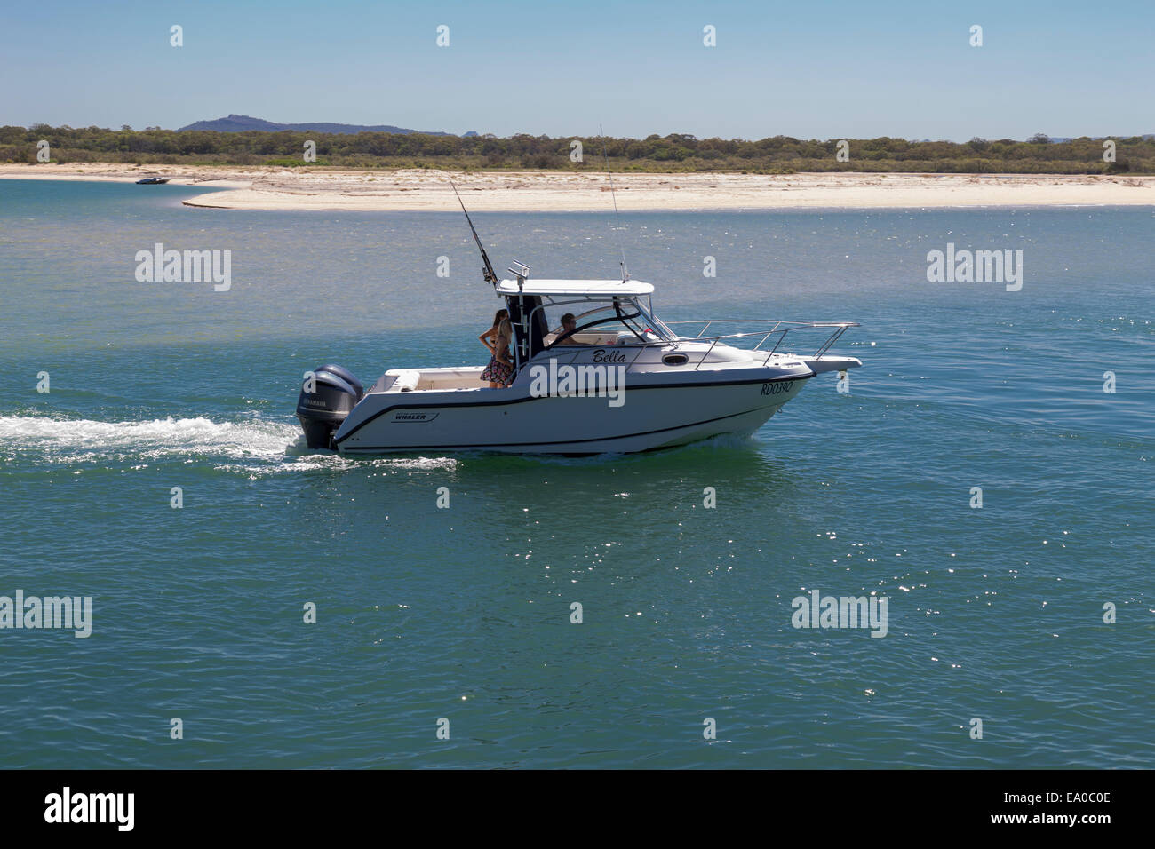 Boating on Noosa River Stock Photo Alamy