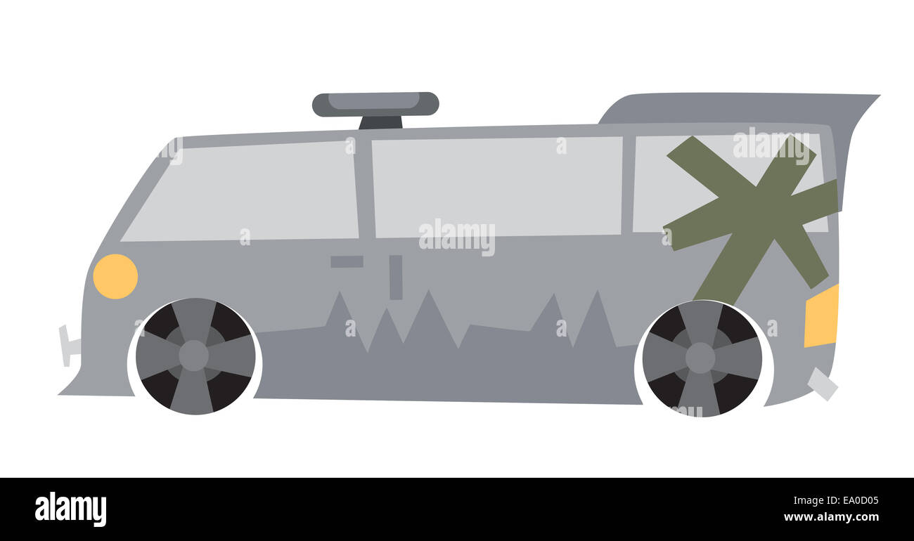 Illustration van car isolated on white background Stock Photo - Alamy