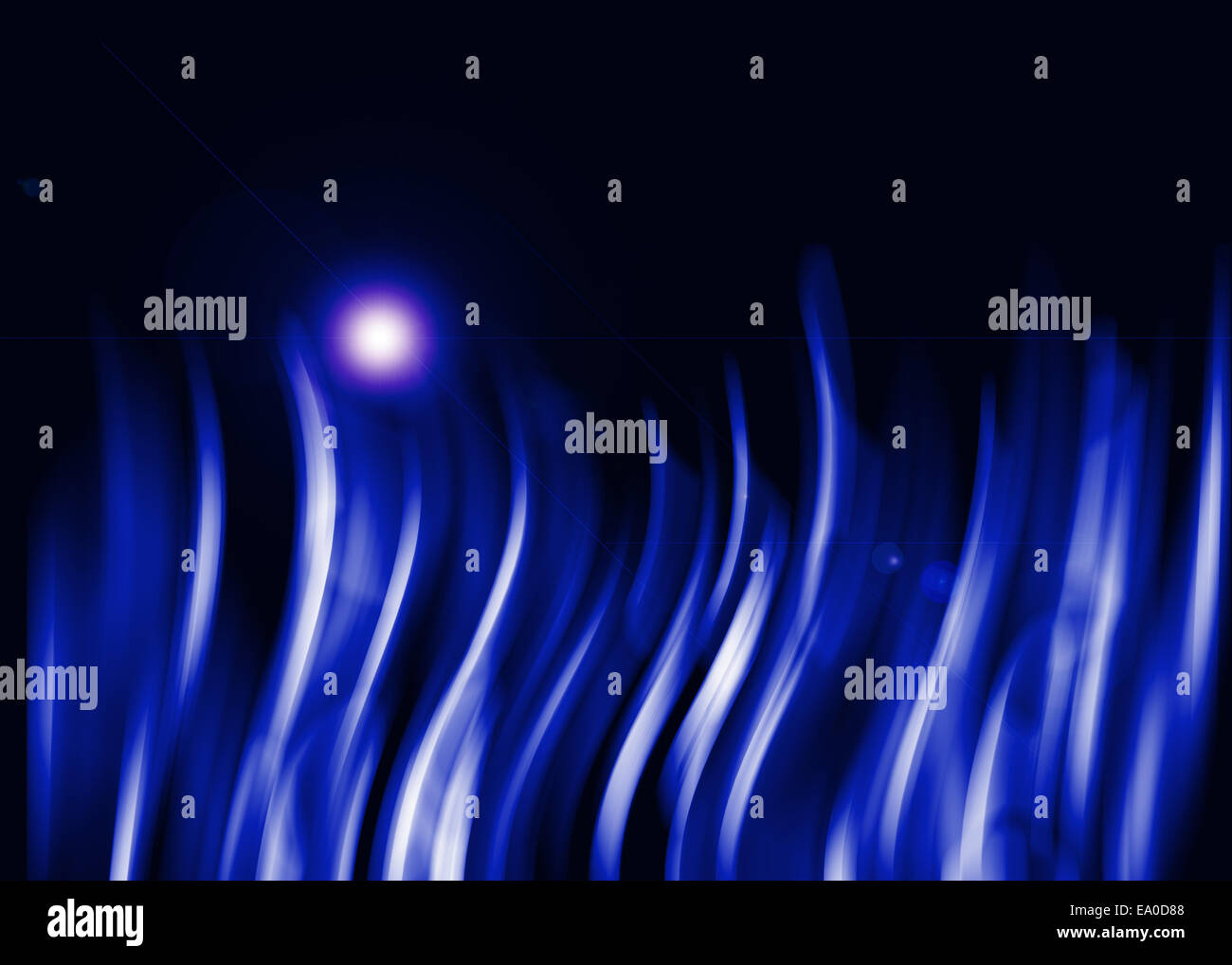 Blue aura light abstract on black background Stock Photo