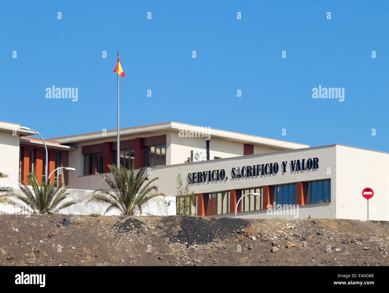 Spanish military base in Las Palmas, Gran Canaria, Canary Islands, Spain Stock Photo