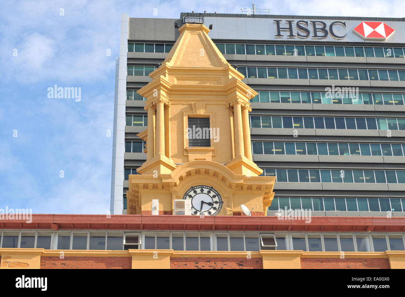 Clock tower of Ferry Building in Auckland Stock Photo Alamy