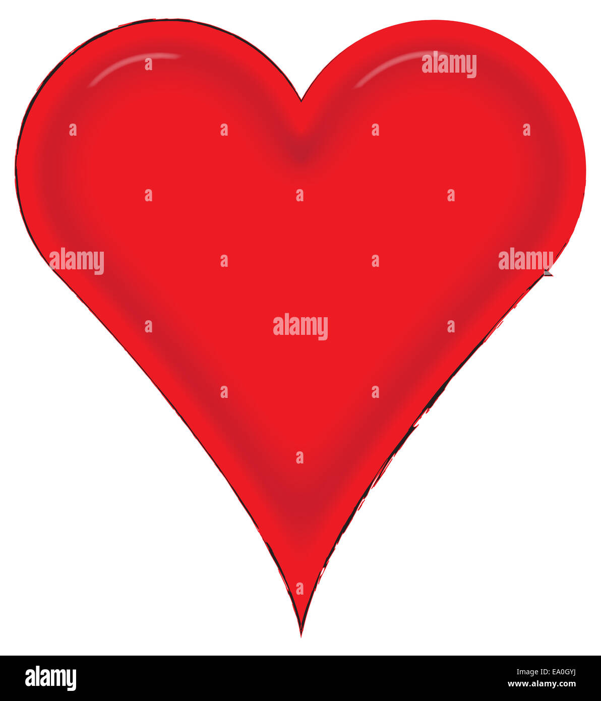 A red heart design isolated on a white background Stock Photo Alamy