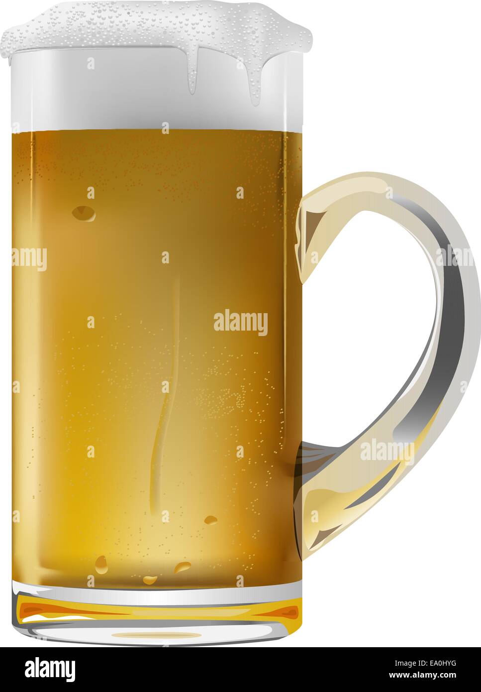 vector realistic beer mug on white background Stock Vector Image & Art ...