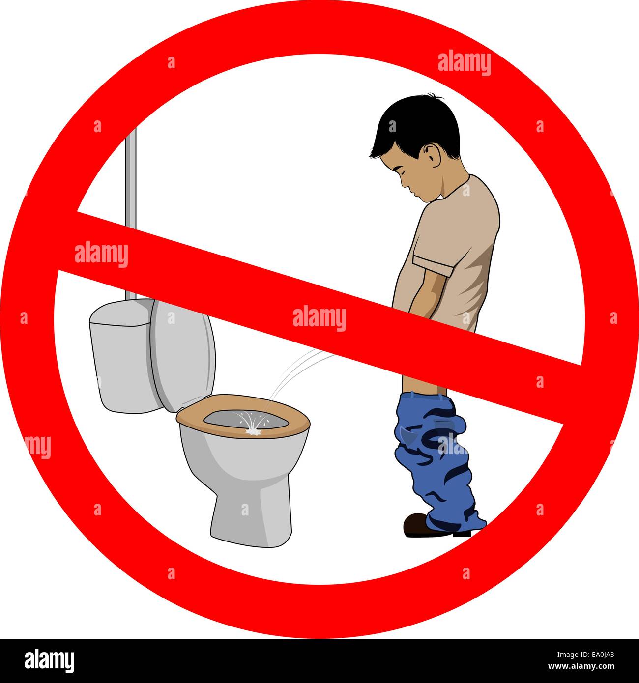 pissing on boy vector humorous illustration of a boy pissing on toilet seat Stock Vector  Image & Art - Alamy