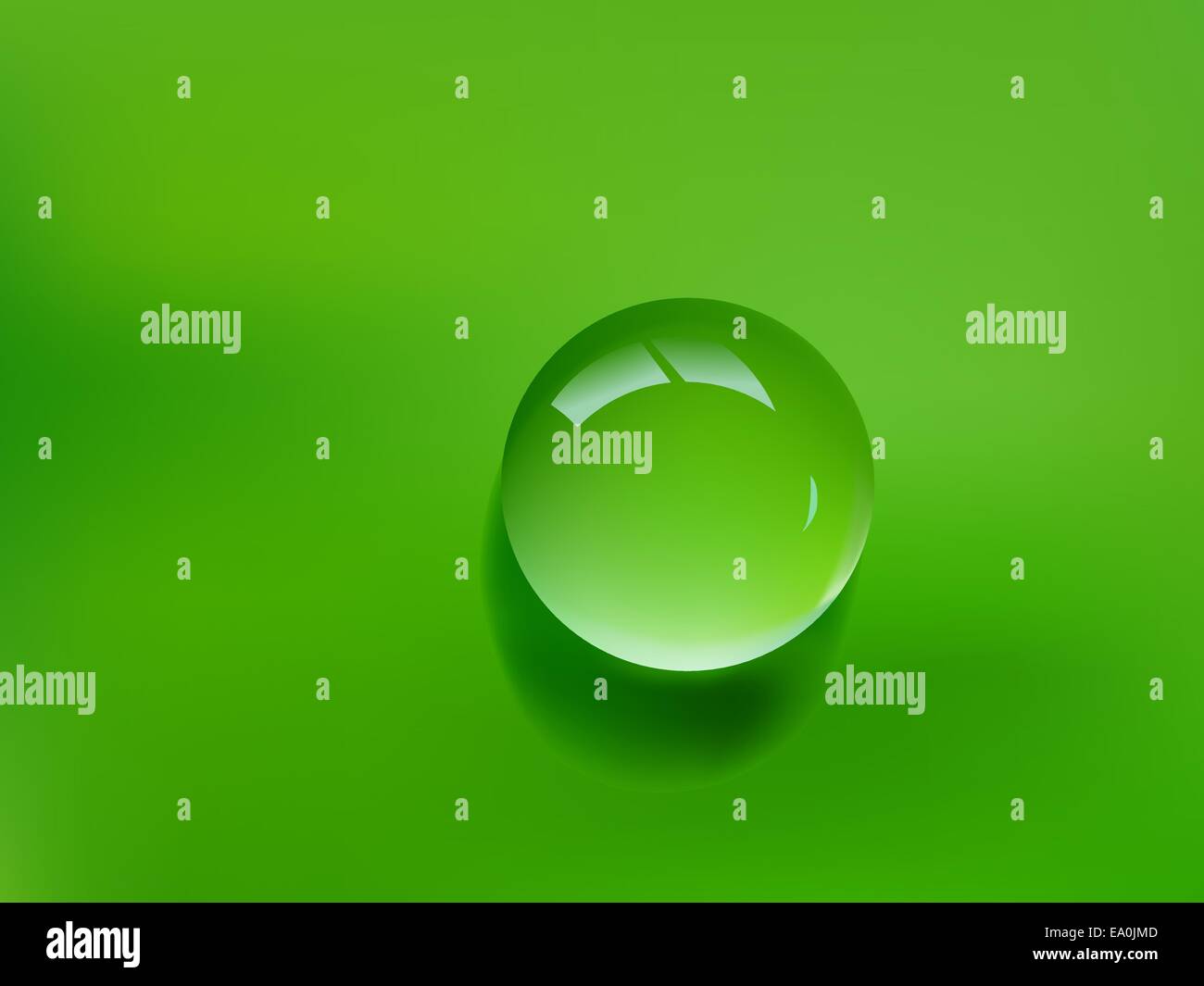 photo realistic water drop on green background Stock Vector Image & Art ...