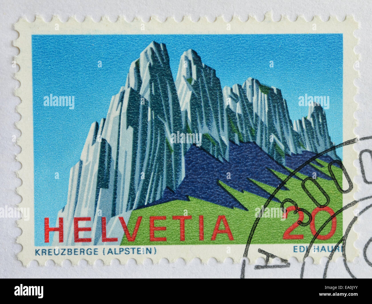 SWITZERLAND postage stamp Stock Photo