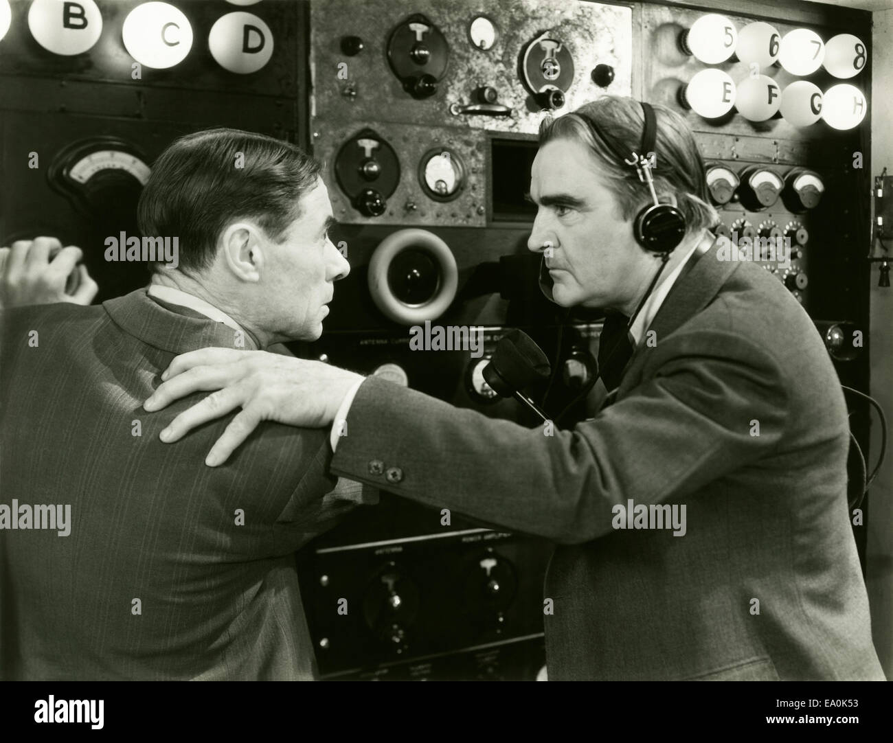 Control Room Anger Panic in control room Stock Photo - Alamy