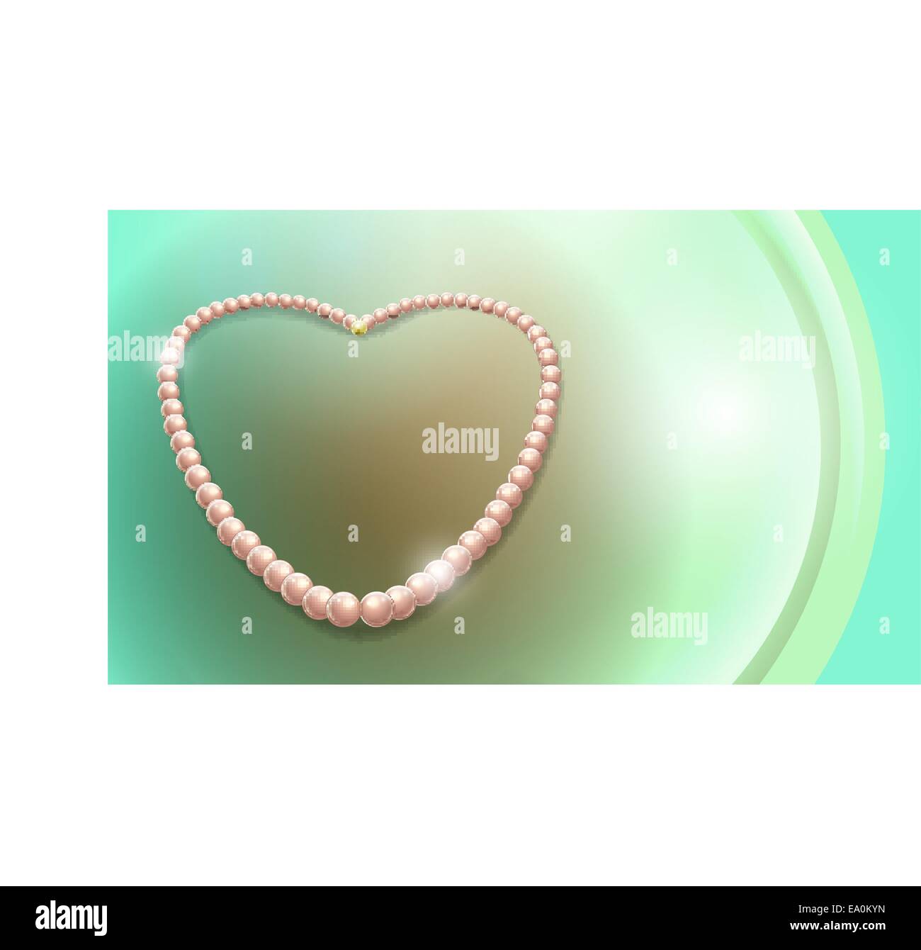 vector shiny pearls necklace, eps10 file, gradient mesh and transparency used Stock Vector