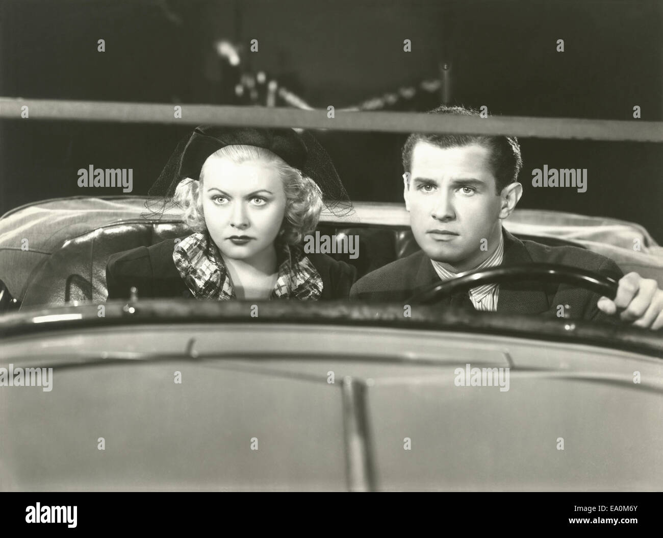 1930s couple in car hi-res stock photography and images - Alamy