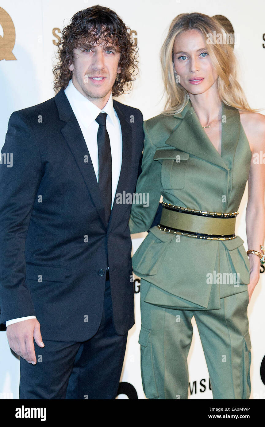 Carles Puyol (L) and his girlfriend Vanessa Lorenzo attend the GQ 2014 Men of the Year Awards ceremony at the Palace Hotel on November 3, 2014 in Madrid, Spain./picture alliance Stock Photo