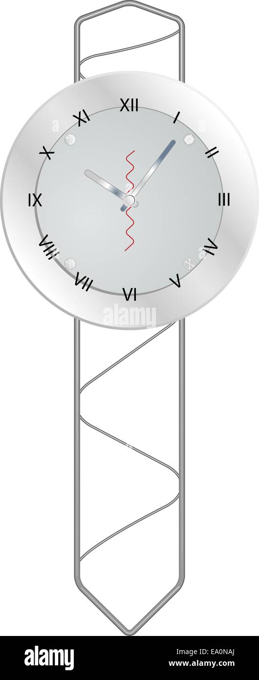 vector realistic wall clock on white background Stock Vector Image ...