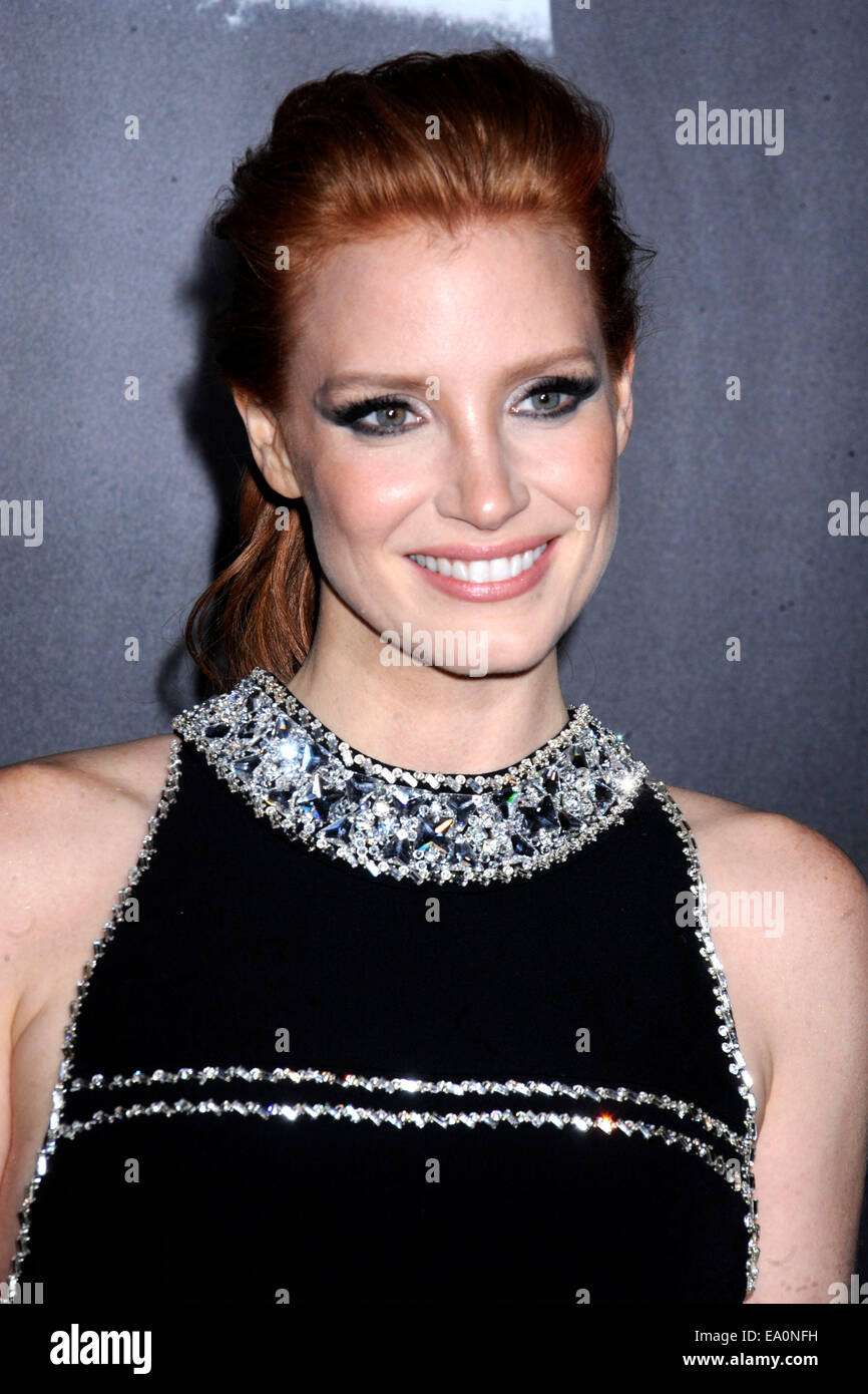 Jessica Chastain attends the 'Interstellar' New York premiere at AMC