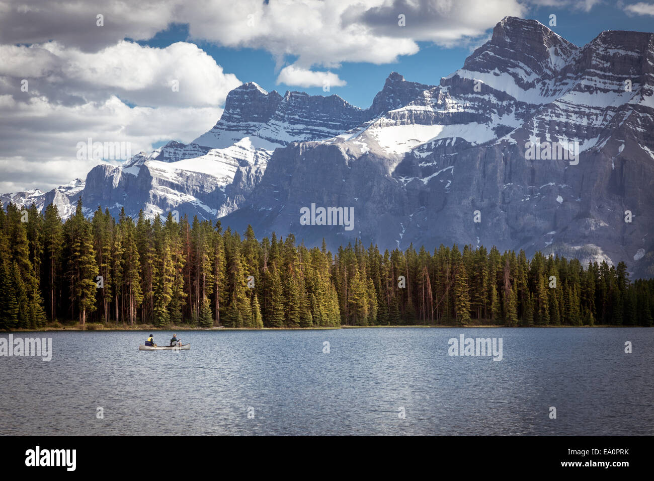 Lake Minnewanka and Two Jack Lake, Banff National Park, Alberta, Canada, North America. Stock Photo