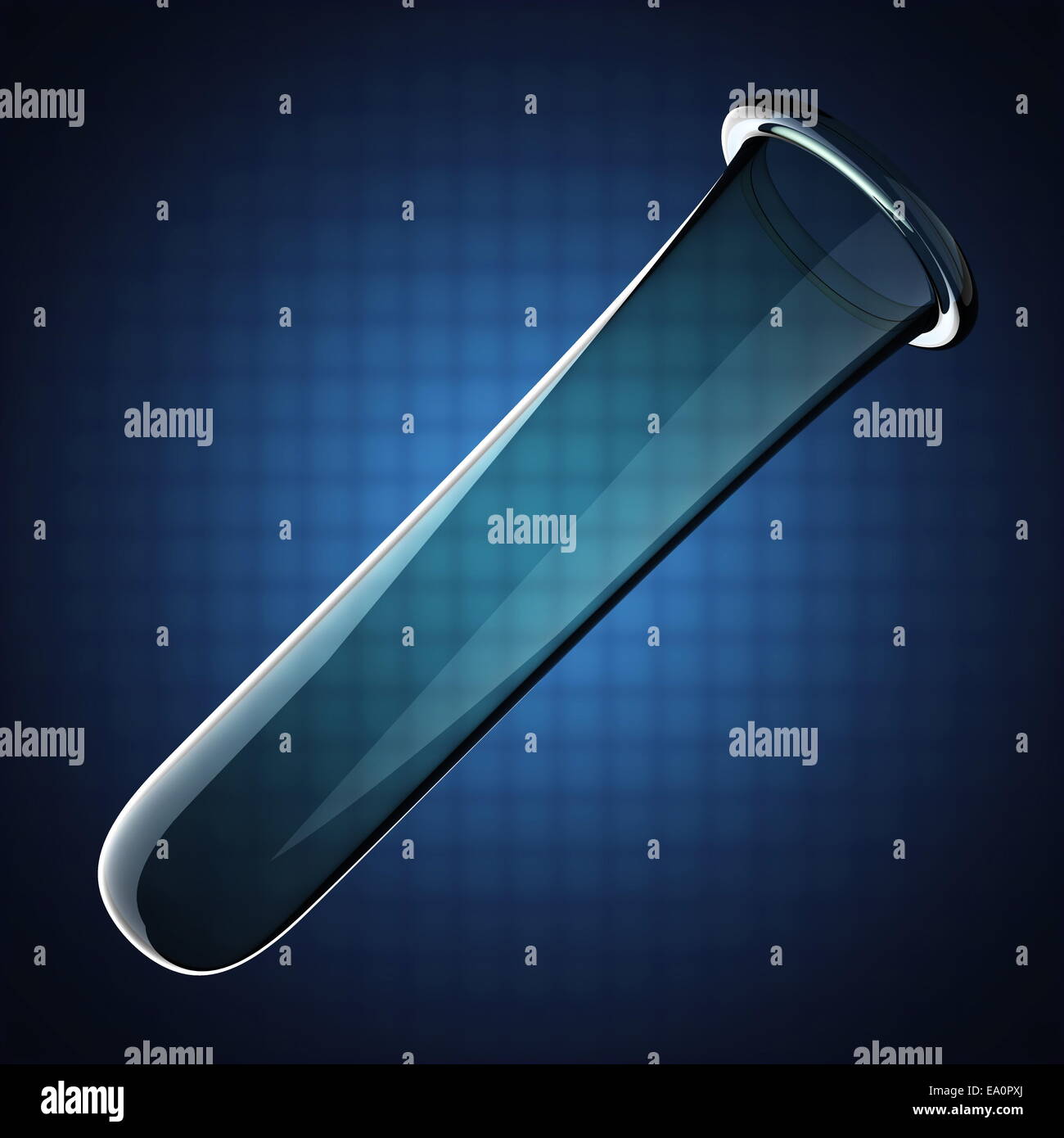 Laboratory glassware on blue background Stock Photo - Alamy