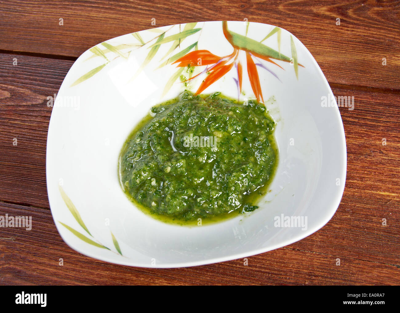 Pesto alla Genovese , Basil Sauce Stock Photo Alamy