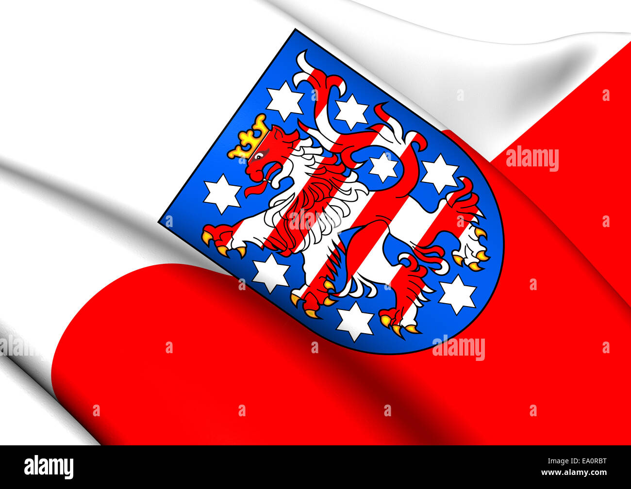 Flag of Thuringia Stock Photo