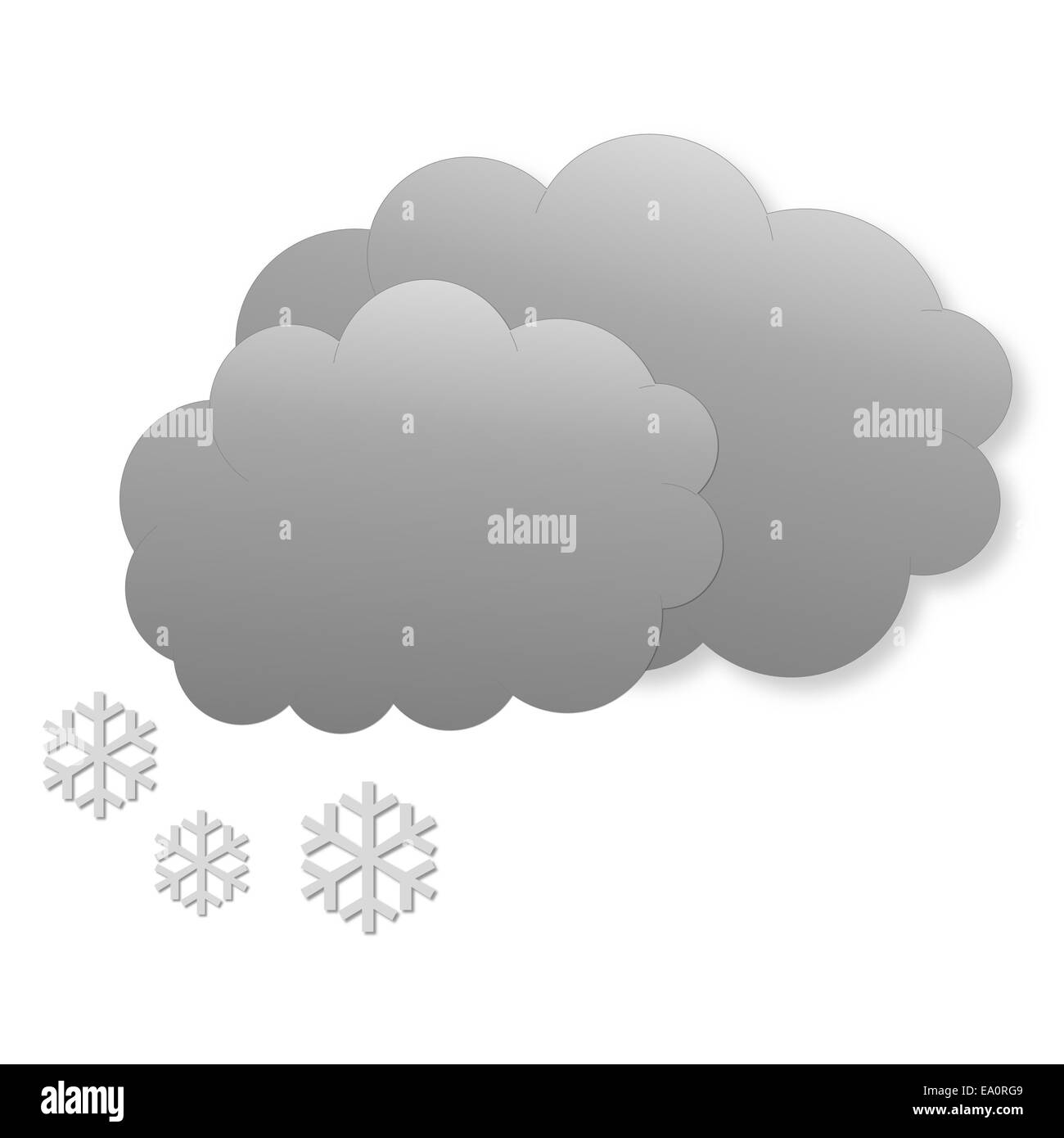 Snowing day as weather icon Stock Photo