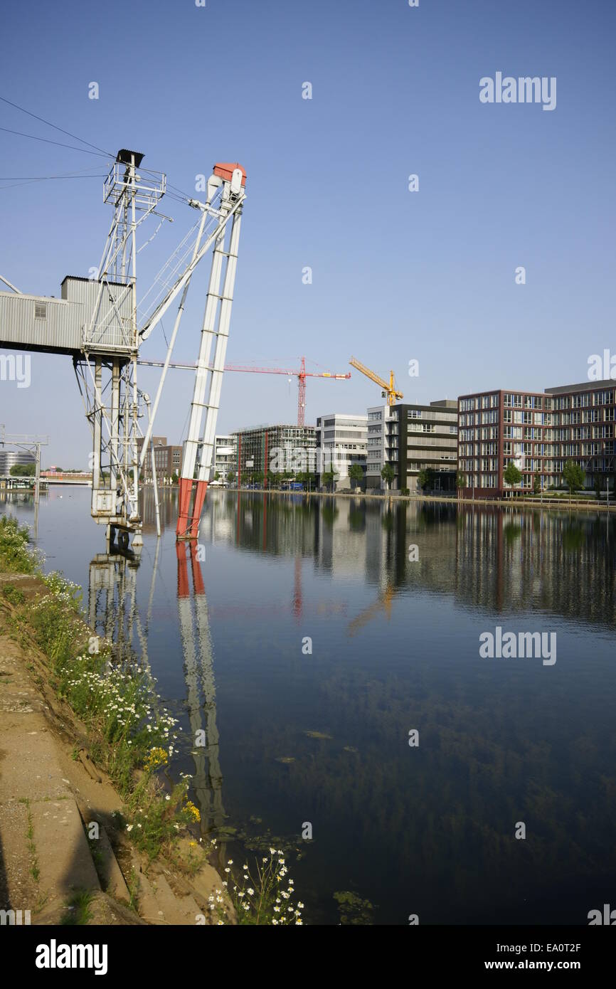Inner harbor Duisburg, Germany Stock Photo