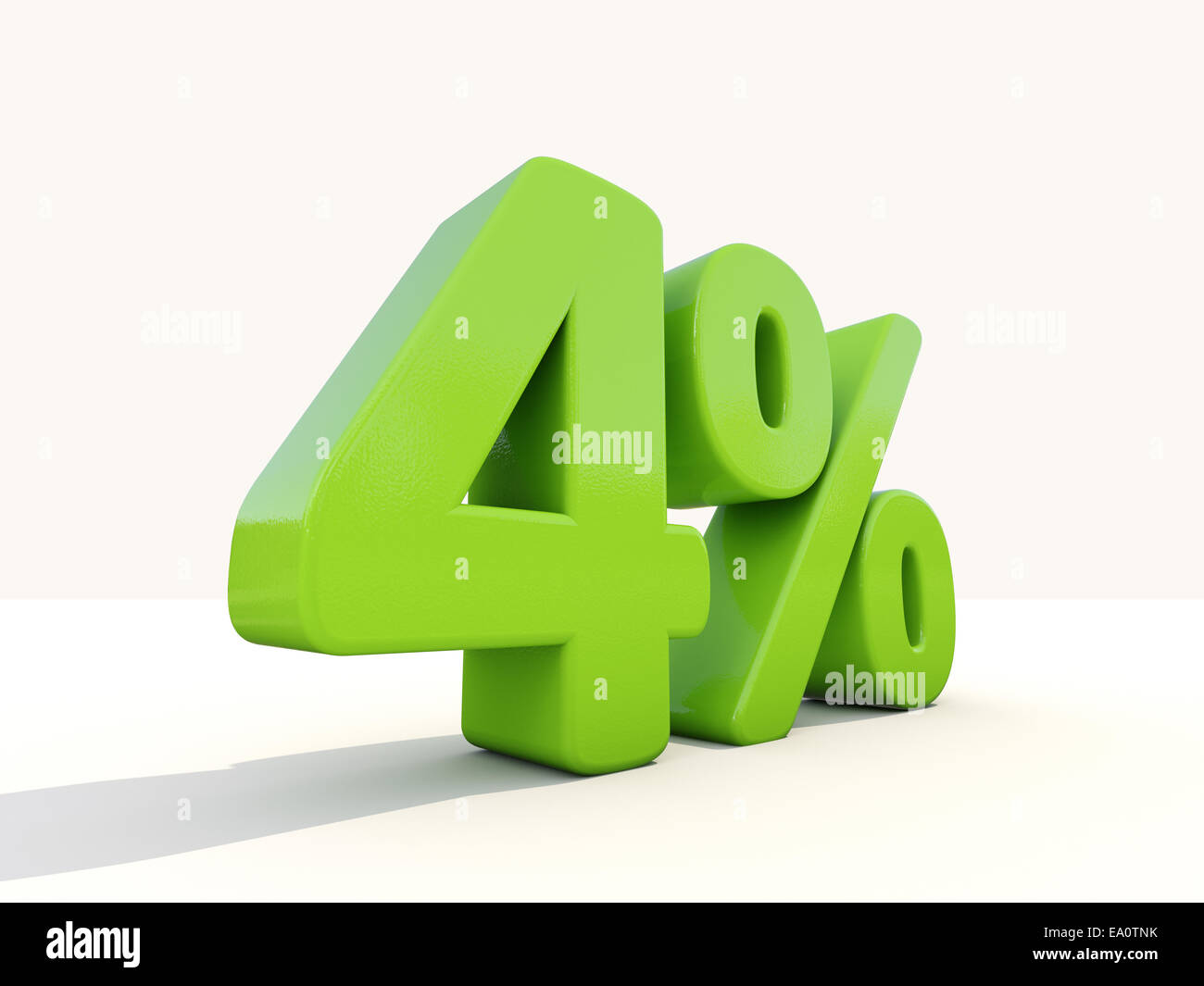 4% percentage rate icon on a white background Stock Photo - Alamy
