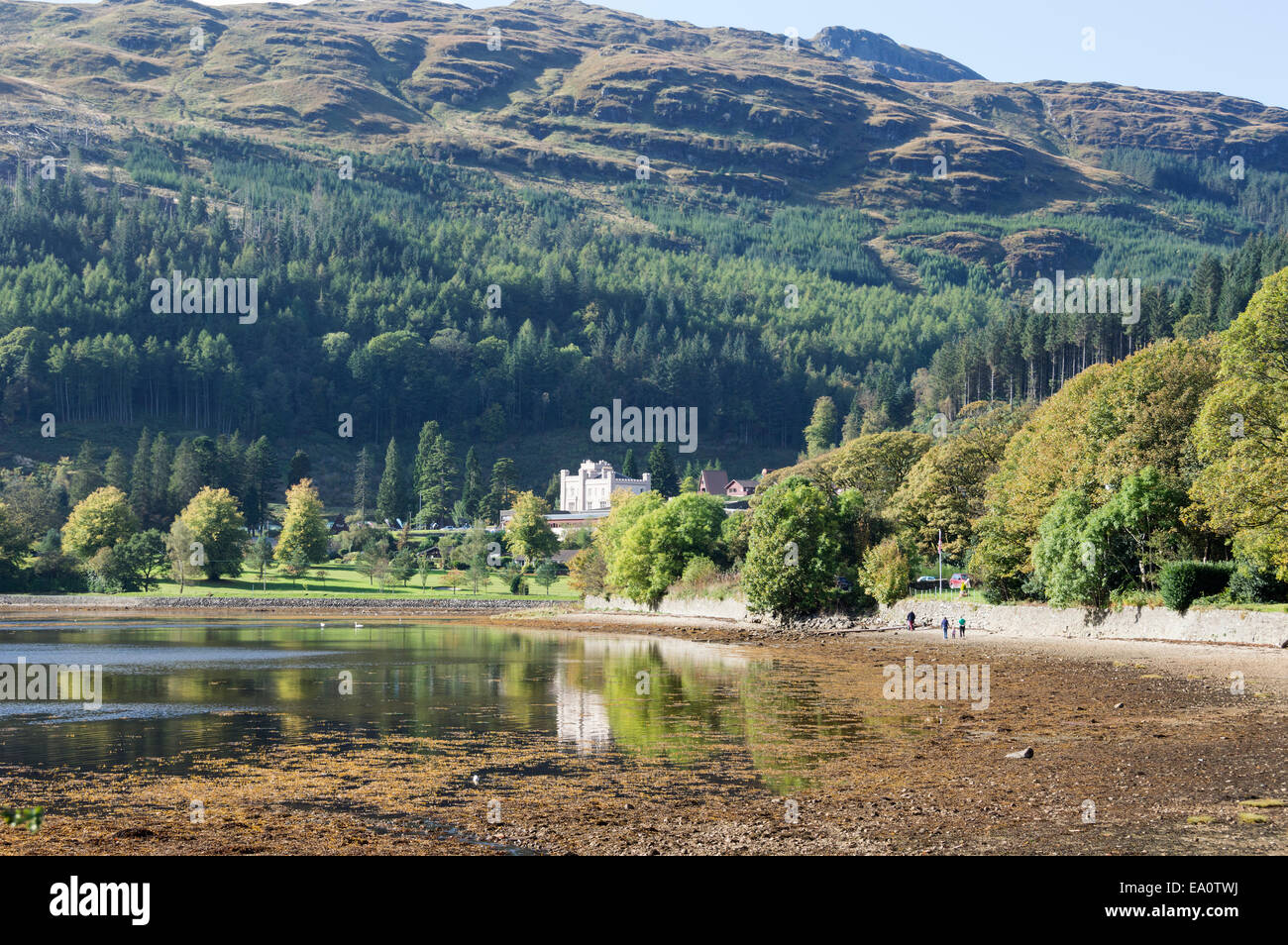 Lochgoilhead; Loch; Goil; Drimsynie; House; sunny; reflections; Argyll
