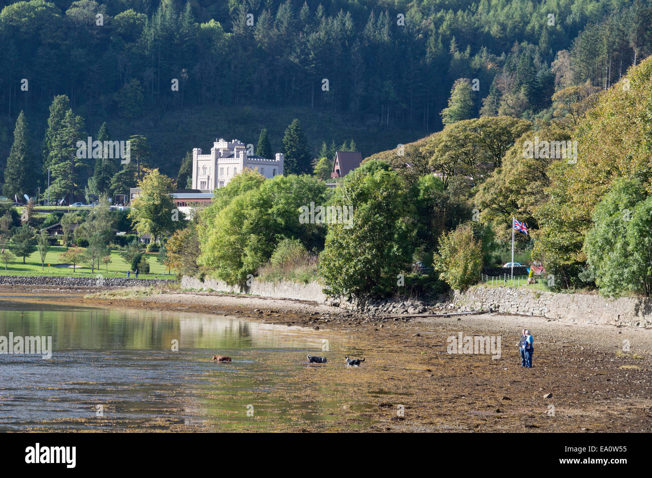 Lochgoilhead; Loch; Goil; Drimsynie; House; sunny; reflections; Argyll