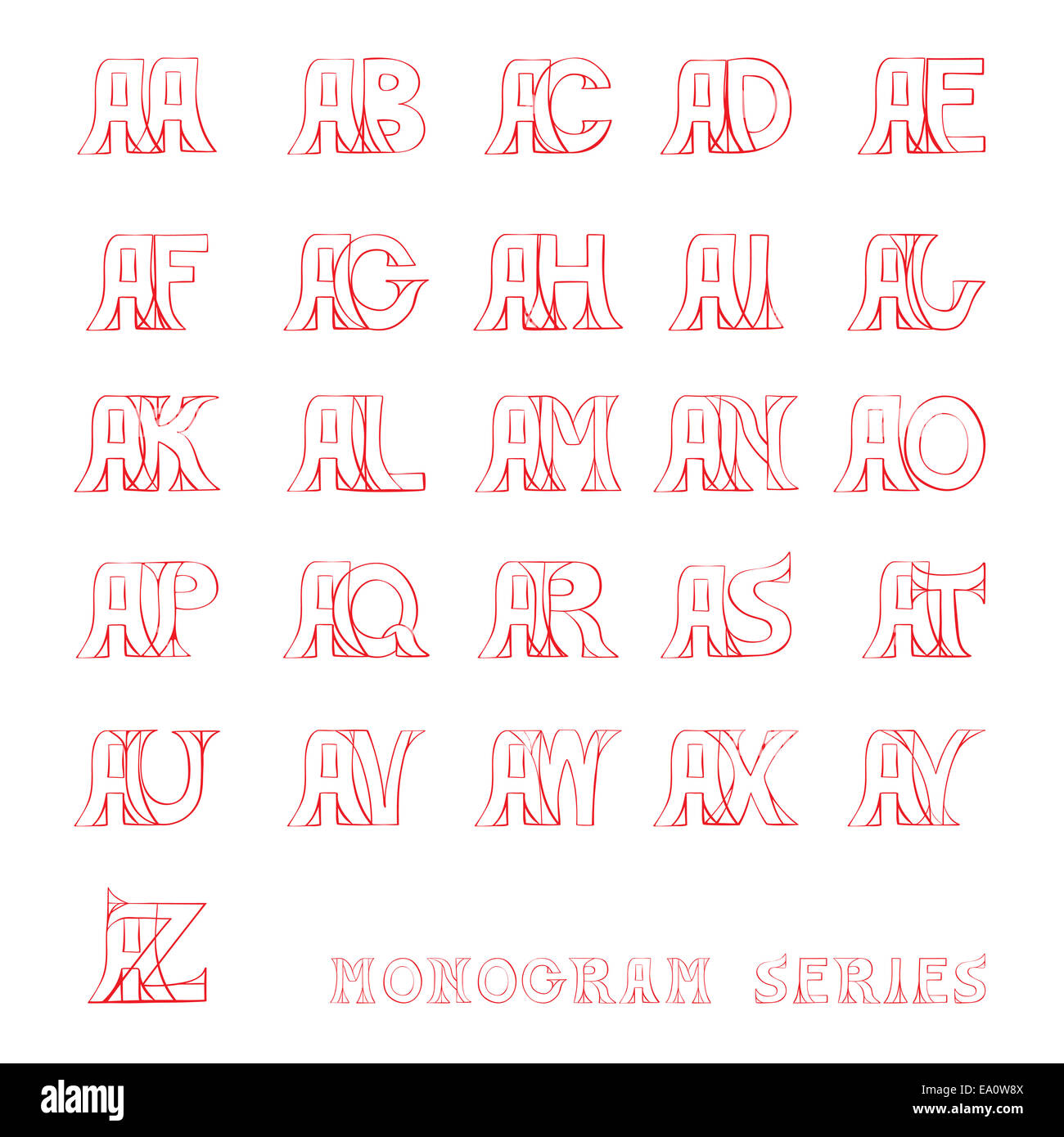 A monogram series Stock Photo - Alamy