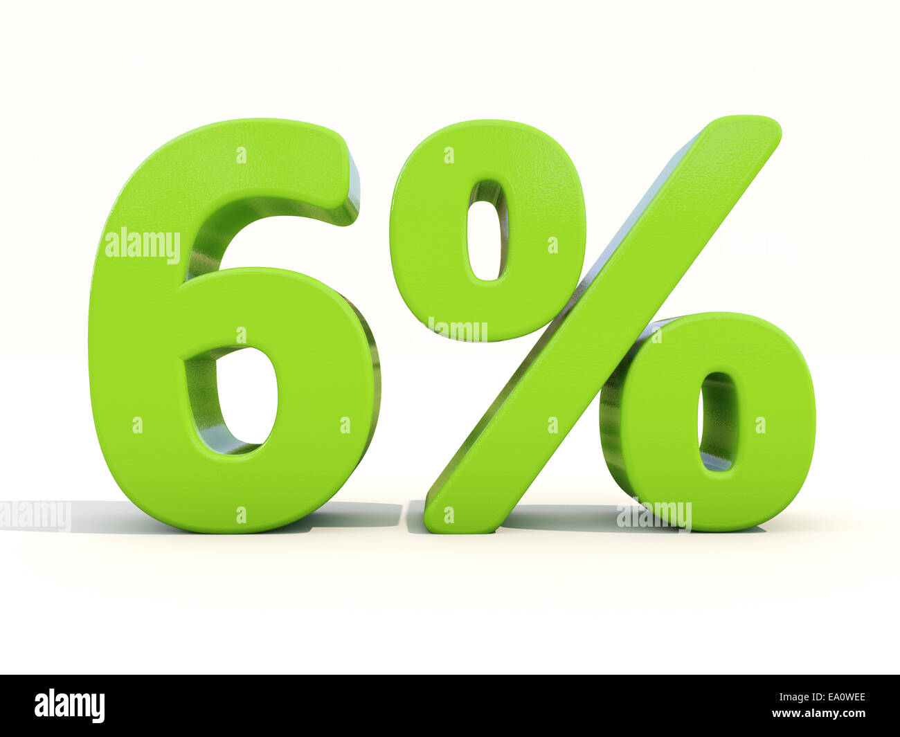 6% percentage rate icon on a white background Stock Photo - Alamy