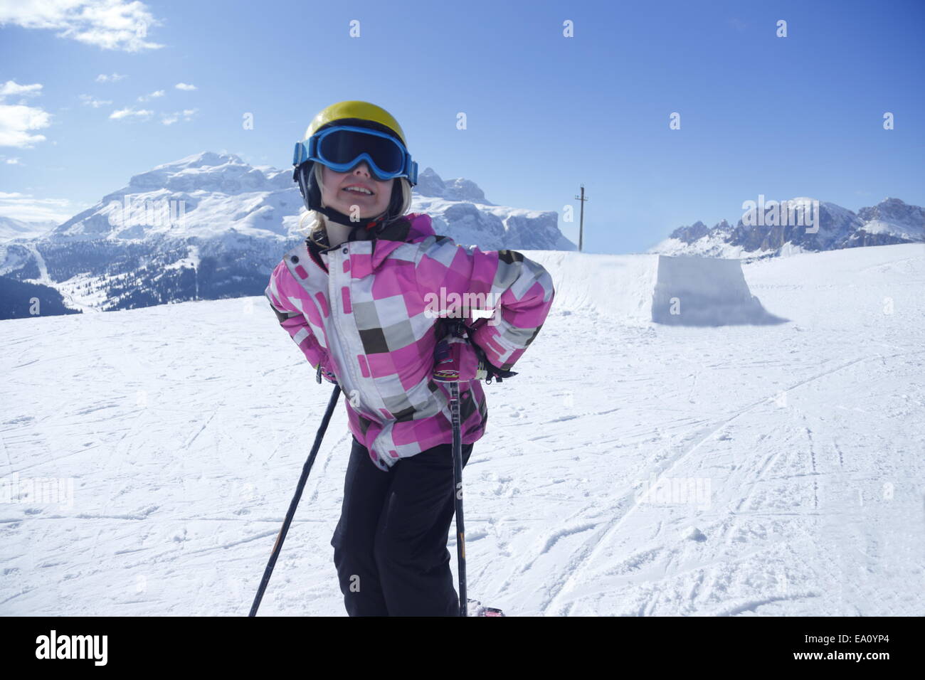 girl on winter vacation Stock Photo