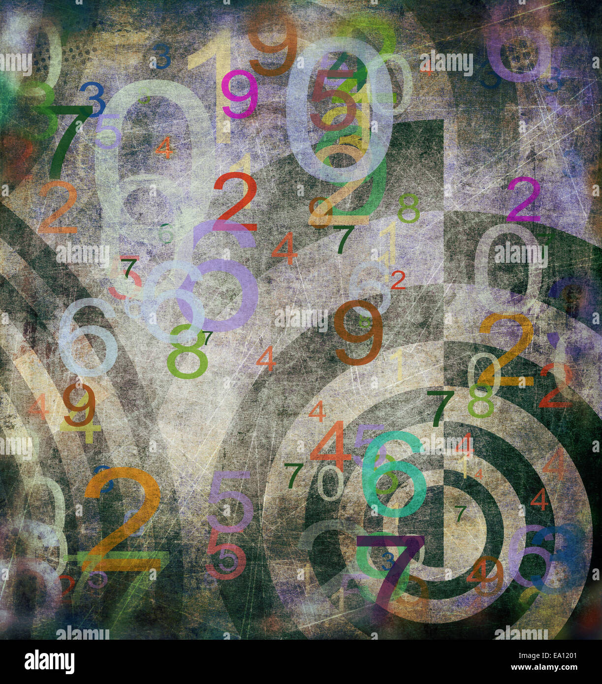 abstract numbers background Stock Photo