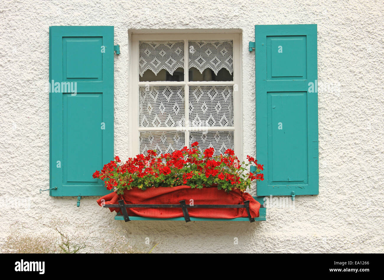 Decorative wooden window Stock Photo