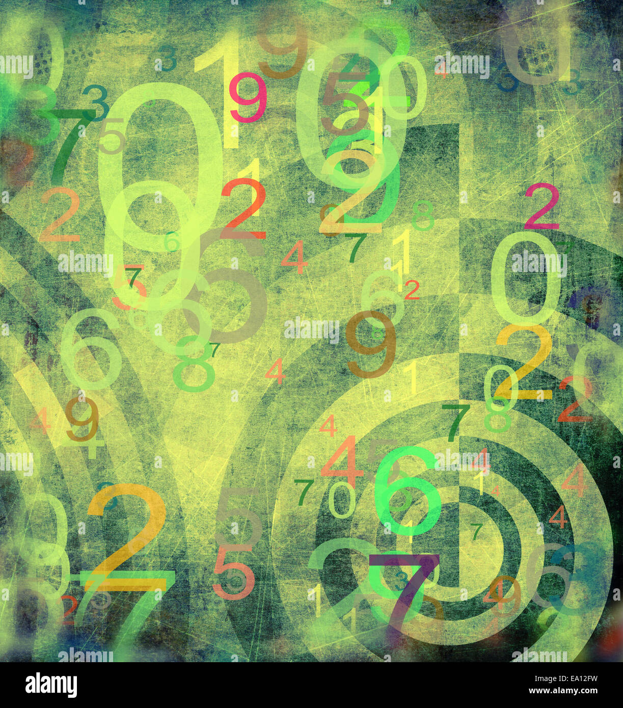 abstract numbers background Stock Photo