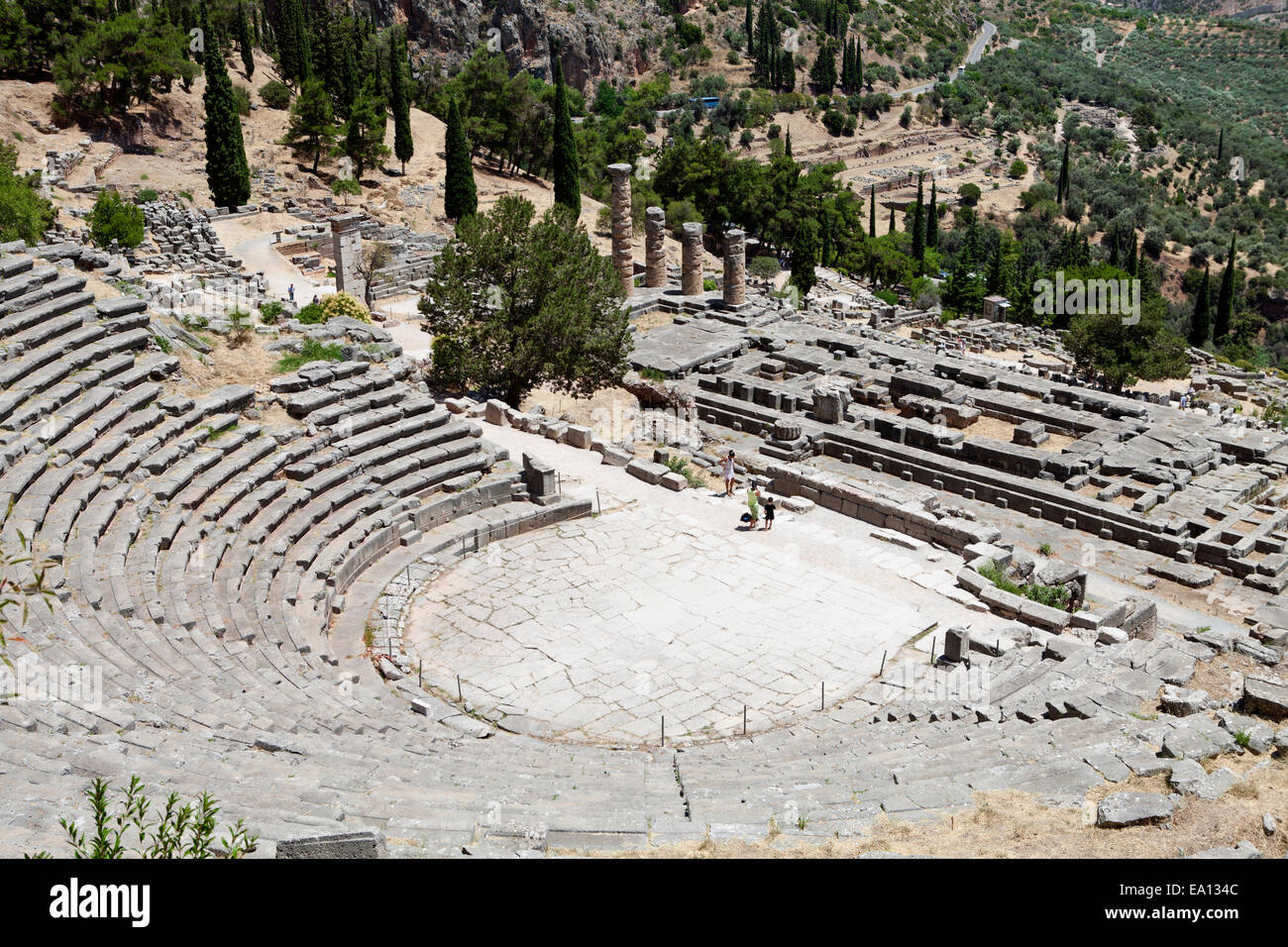 Delphi Theater ,amphitheater old ruins Stock Photo - Alamy