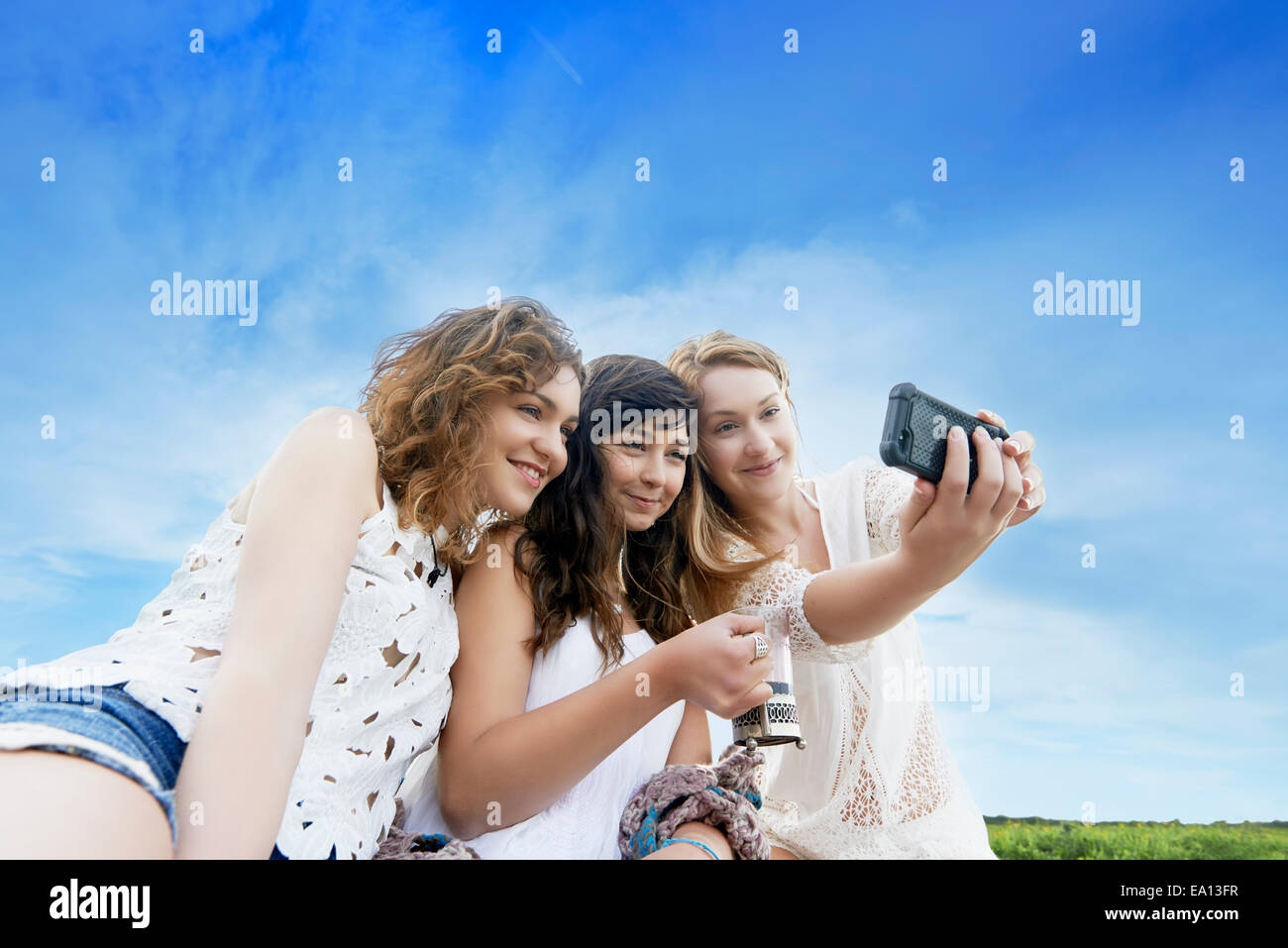Three young women hi-res stock photography and images - Alamy