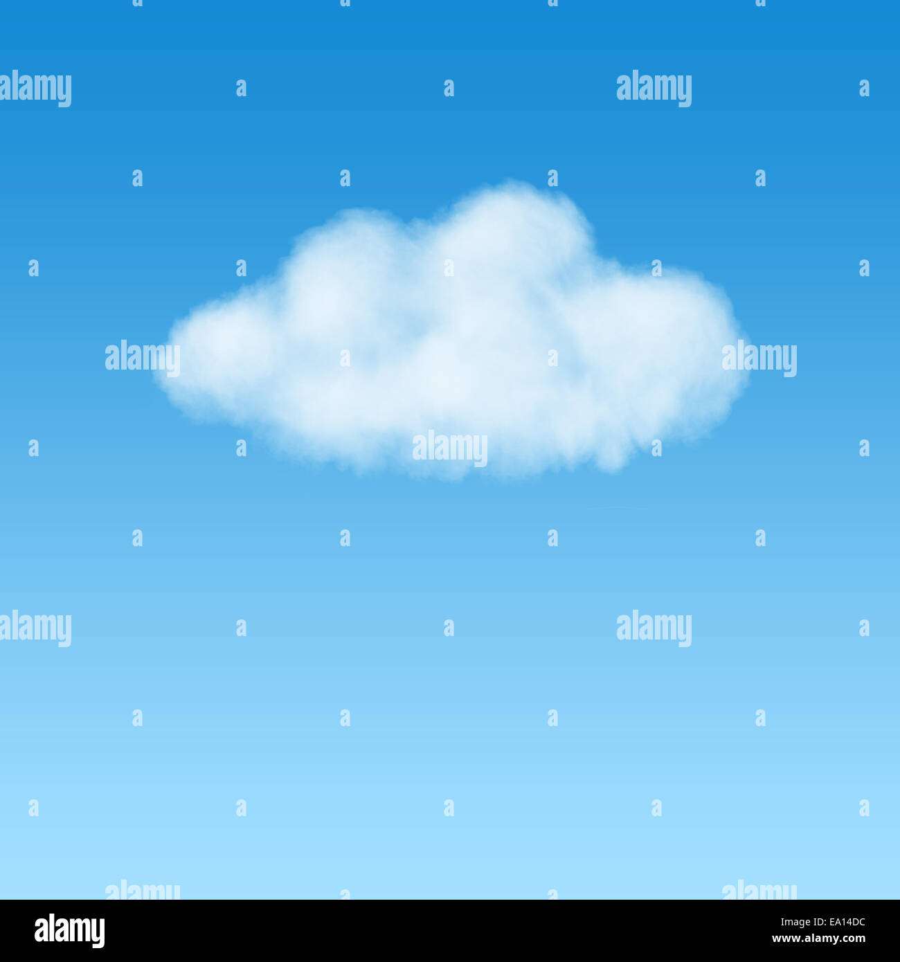 white puffy cloud on blue sky Stock Photo
