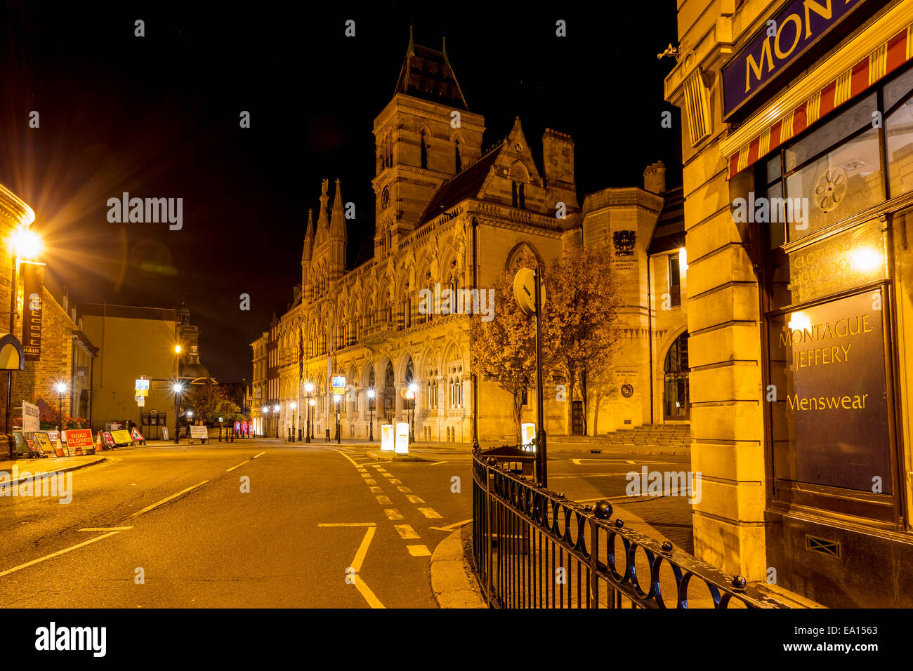 Early hours of the morning Northampton Town Centre, Stock Photo