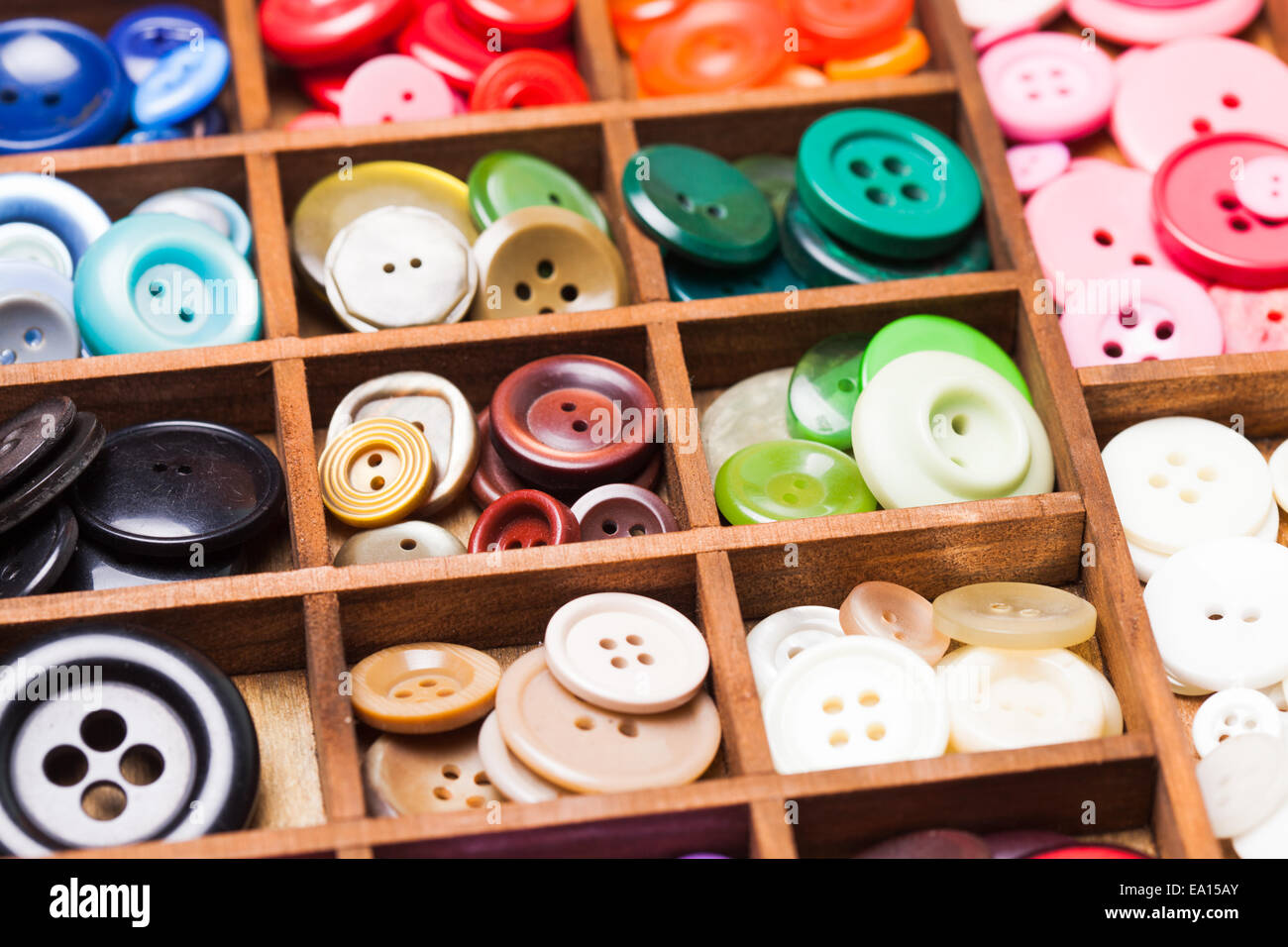 Colorful threads in a box hi-res stock photography and images - Alamy