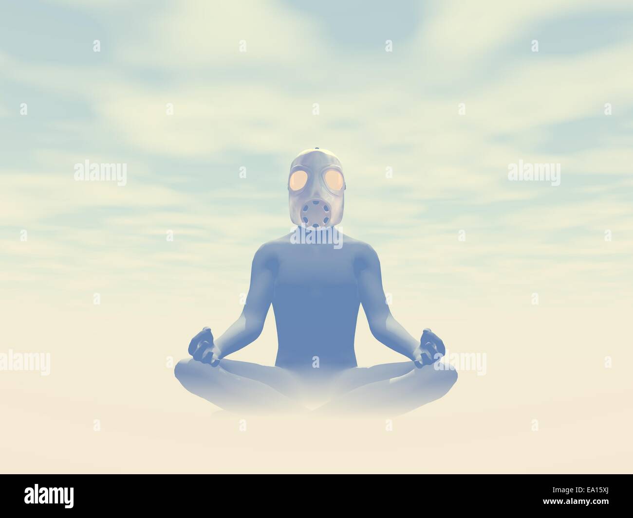 Toxicity meditation - 3D render Stock Photo