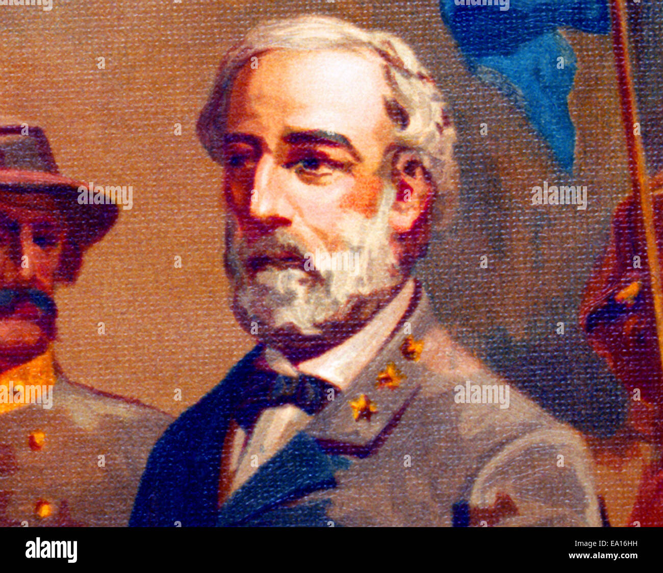 Vintage print depicting Robert E Lee Stock Photo - Alamy