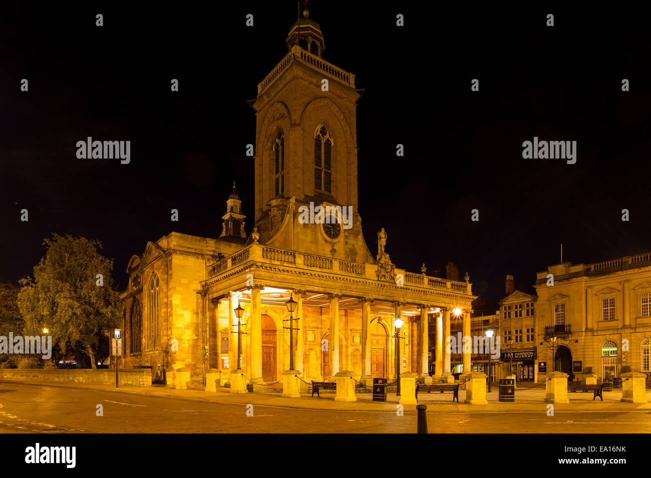 Early hours of the morning Northampton Town Centre, Stock Photo