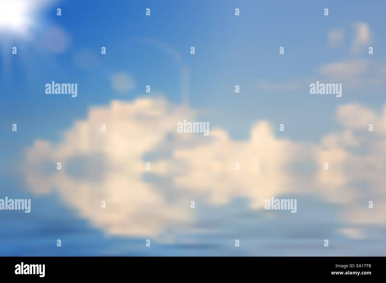 Abstract  cloudy sky and sea design Stock Photo