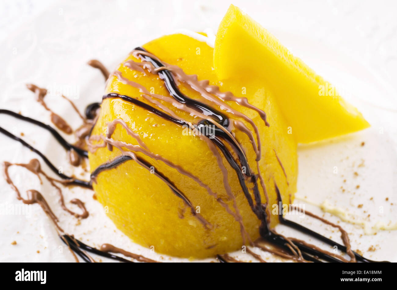 mango gelatin Stock Photo