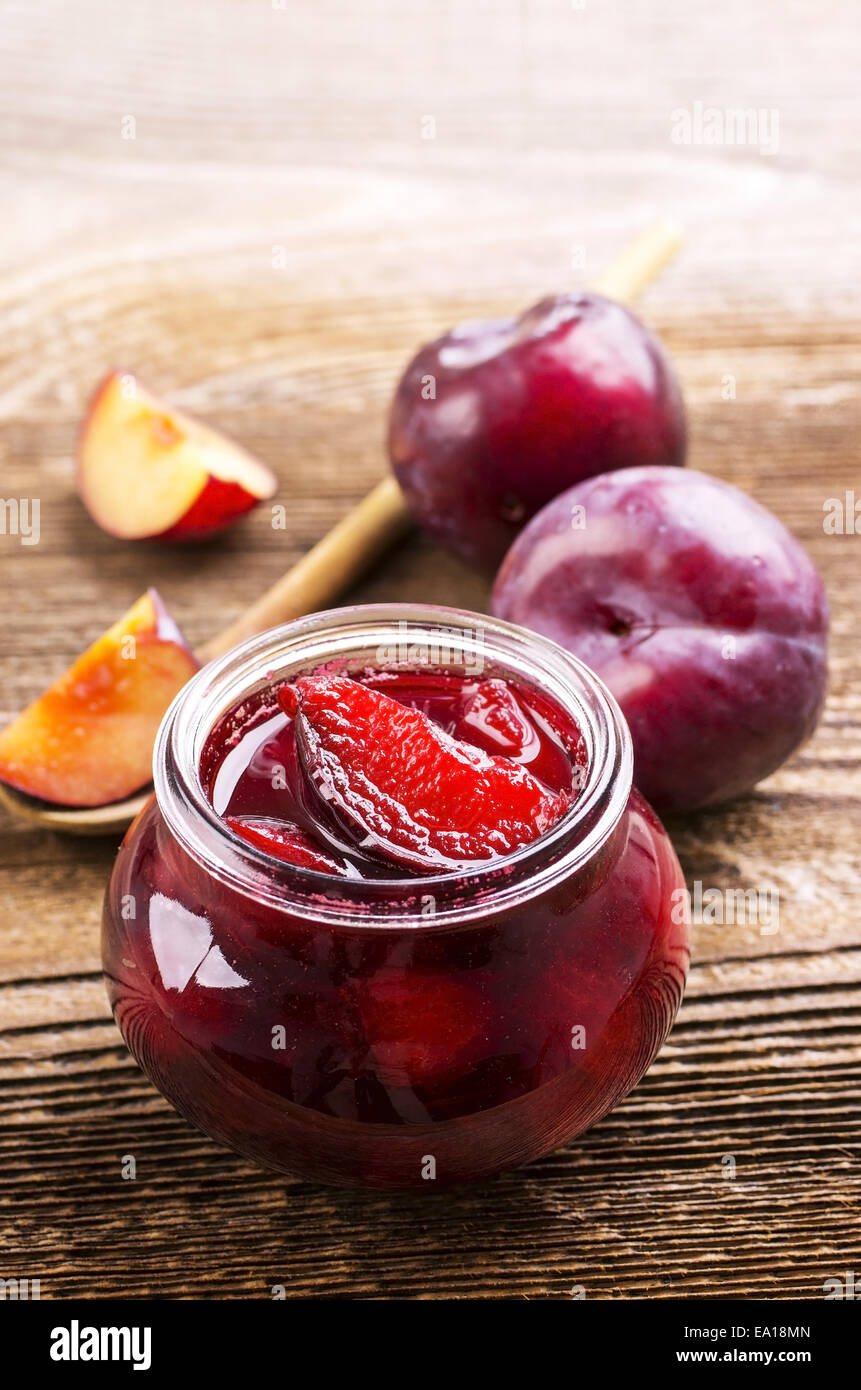 plum marmelade Stock Photo