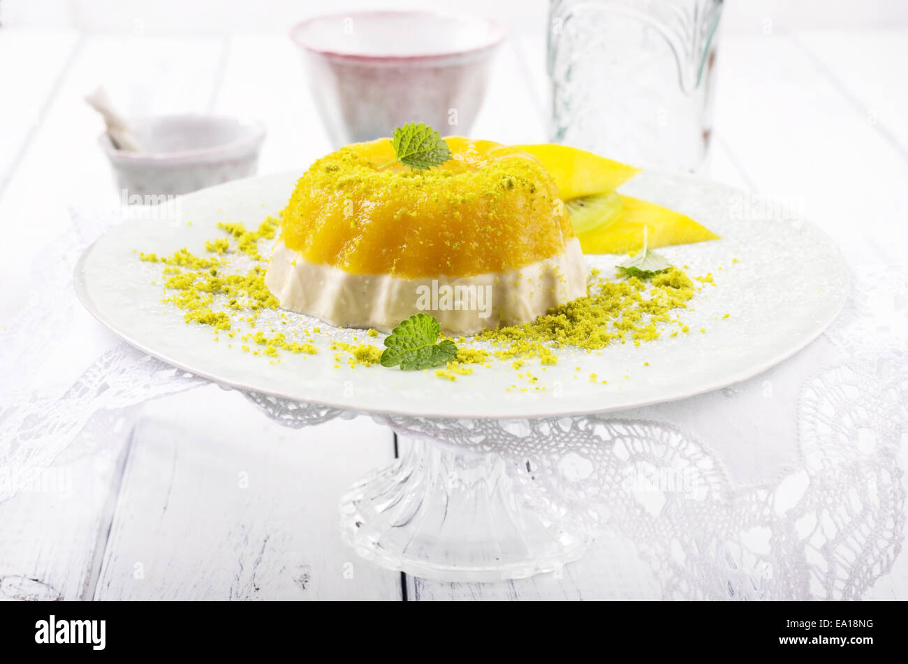 parfait dessert with mango Stock Photo