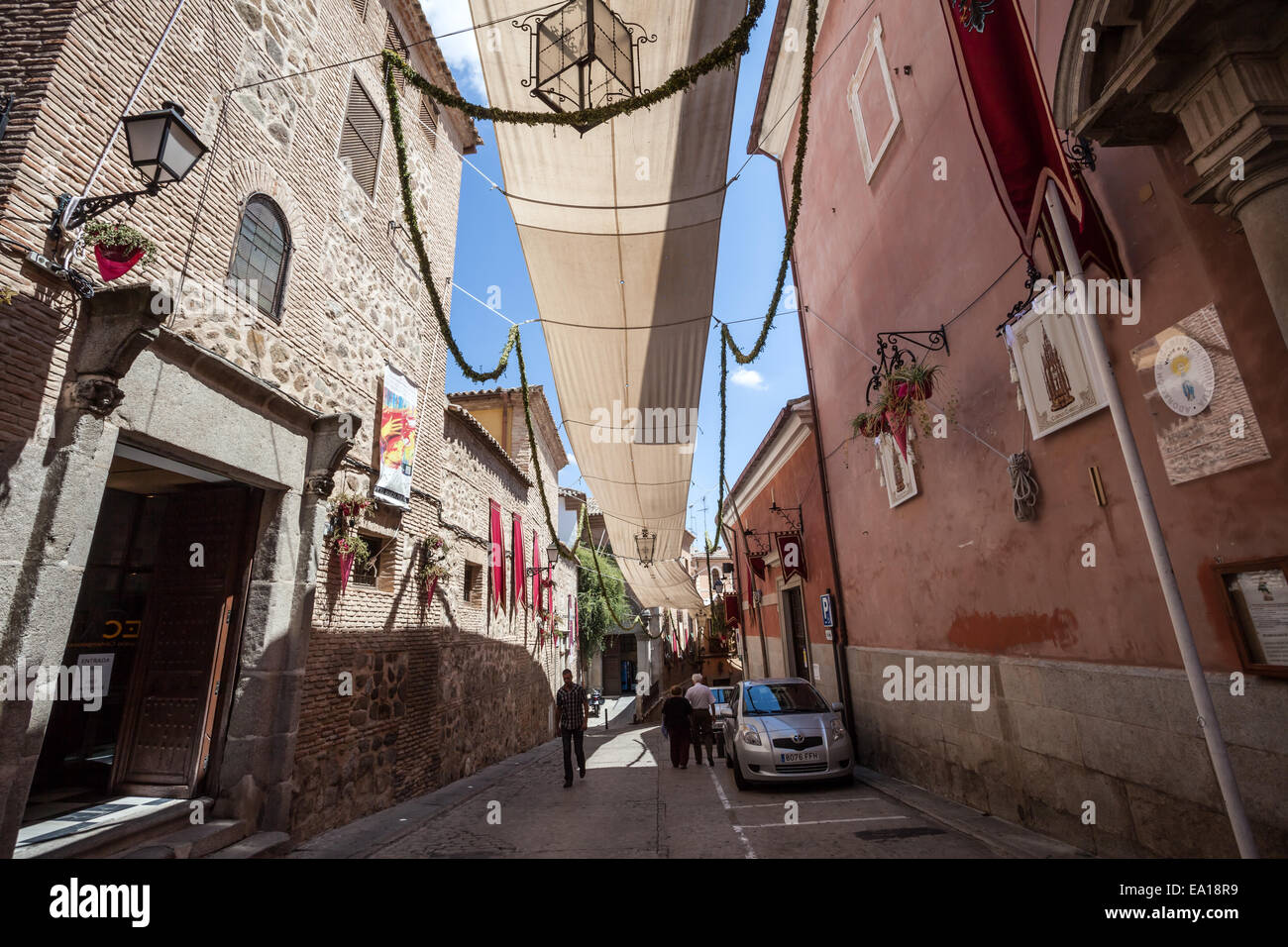 Street in the old town of Toledo, Castill la Mancha, Spain Stock Photo