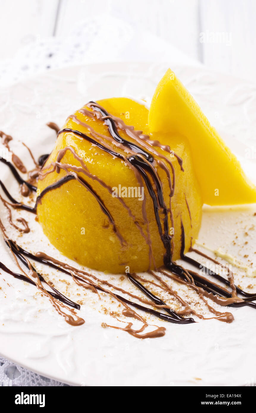 Mango gelatin Stock Photo