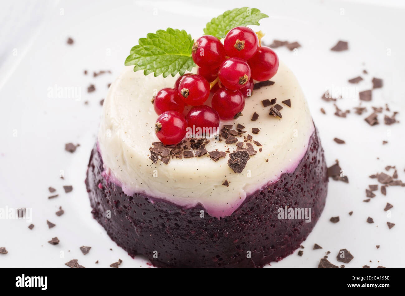 red currant dessert Stock Photo