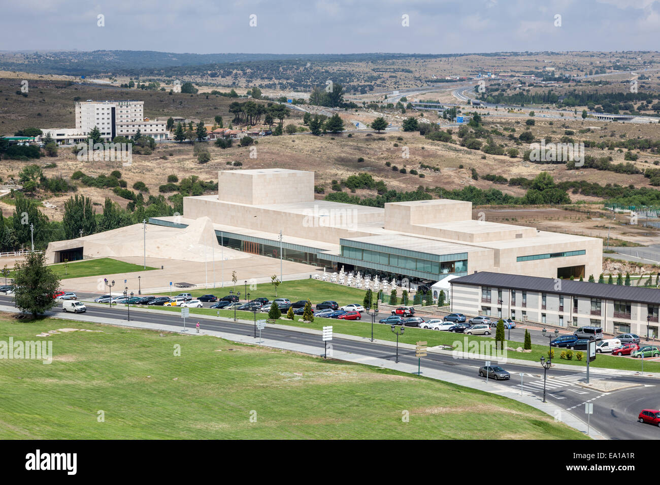 Modern architecture of the congress center in Avila, Spain Stock Photo