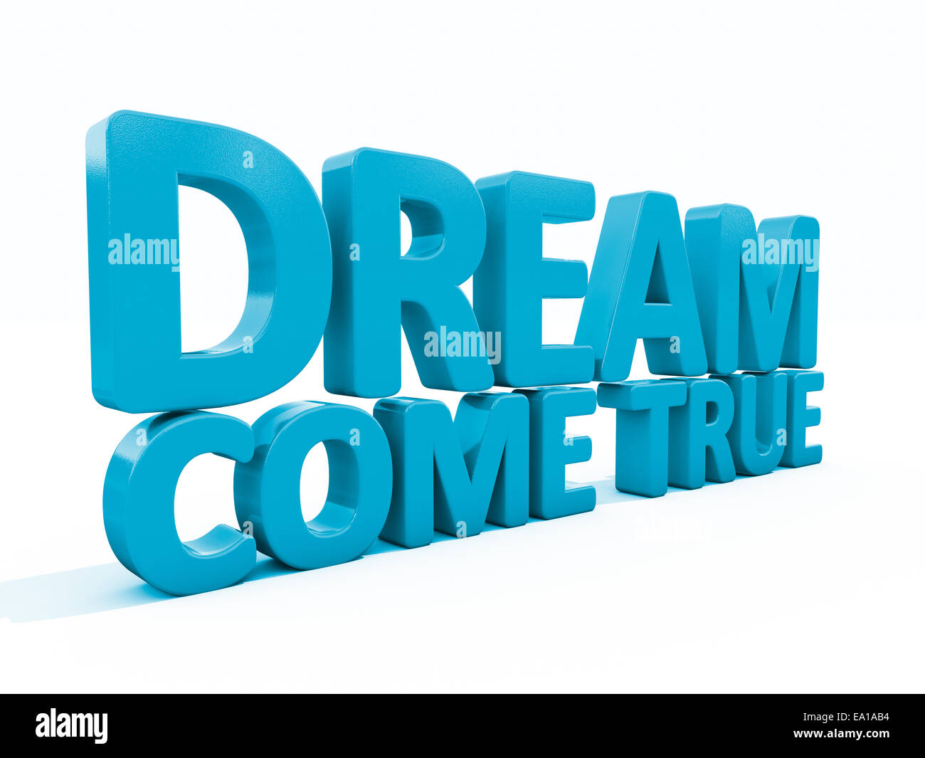 3d phrase dream come true Stock Photo Alamy